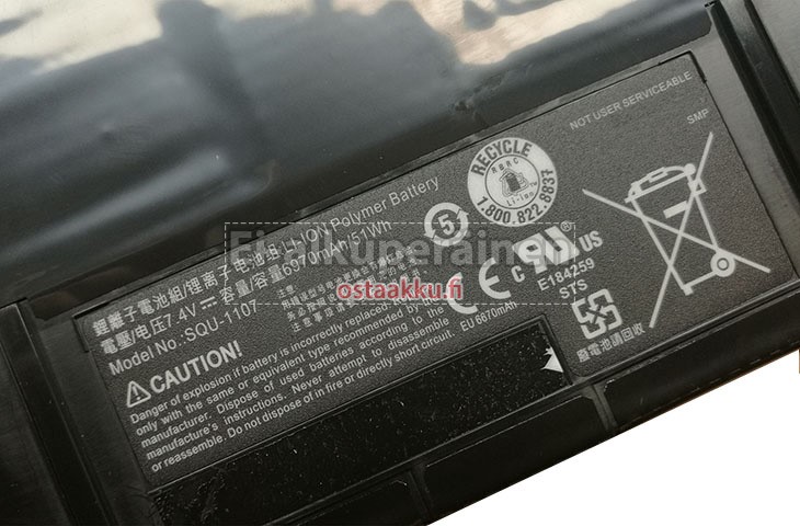 Acer-VIZIO CT14-A1 vaihtoakuista Acer-VIZIO CT14-A1 vaihtoakuista